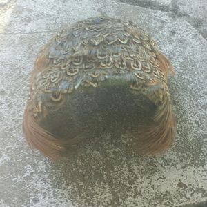 Vintage peacock design hat